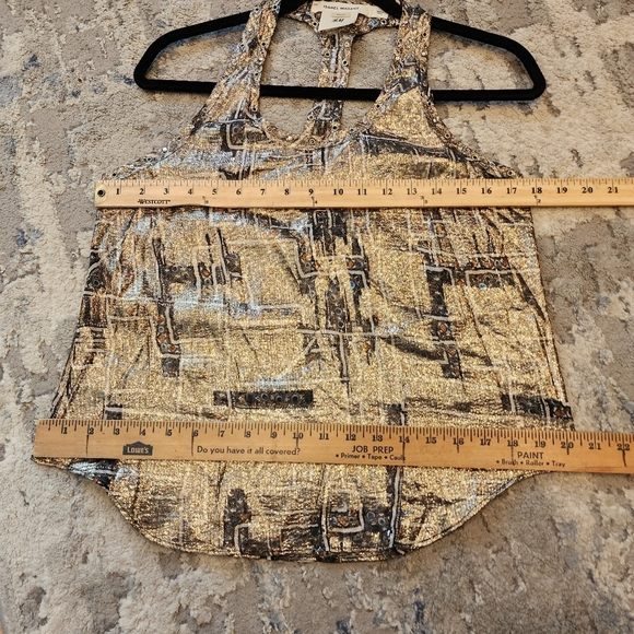 Isabel Marant x H&M Silk Metallic Sleeveless racerback blouse.  Size 6 - Picture 10 of 13
